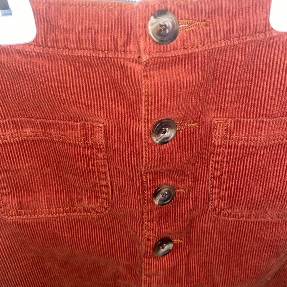 The Children’s Place Girls Corduroy Skirt Size 6X Brown Button Front Fall